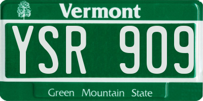 VT license plate YSR909