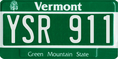 VT license plate YSR911