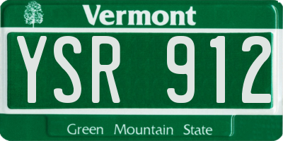 VT license plate YSR912