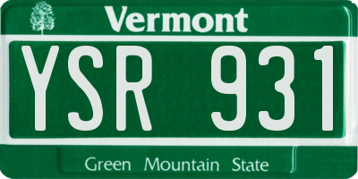 VT license plate YSR931