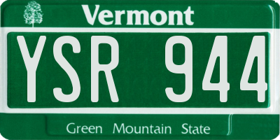VT license plate YSR944