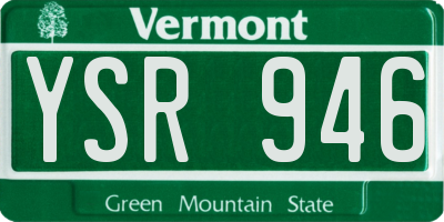 VT license plate YSR946