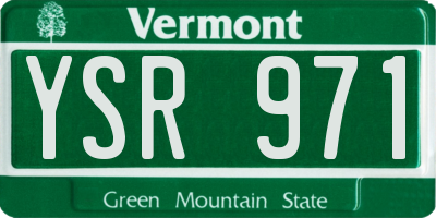VT license plate YSR971