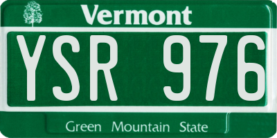 VT license plate YSR976