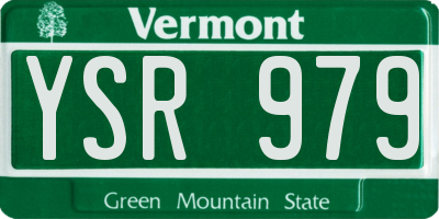 VT license plate YSR979