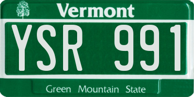 VT license plate YSR991