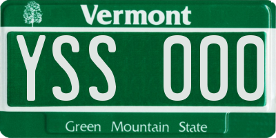 VT license plate YSS000