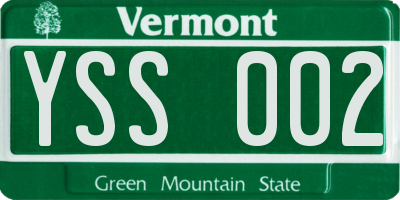 VT license plate YSS002