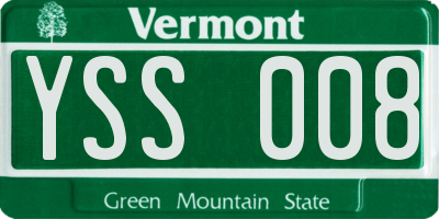 VT license plate YSS008