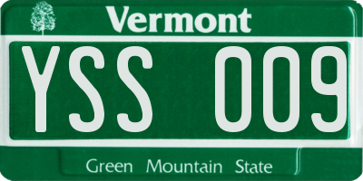 VT license plate YSS009