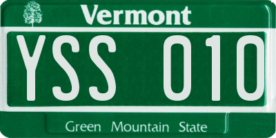 VT license plate YSS010
