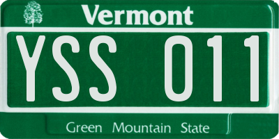 VT license plate YSS011