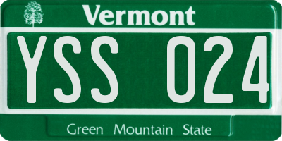 VT license plate YSS024
