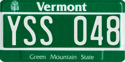 VT license plate YSS048