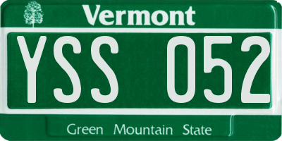 VT license plate YSS052