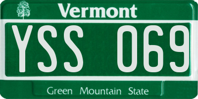 VT license plate YSS069