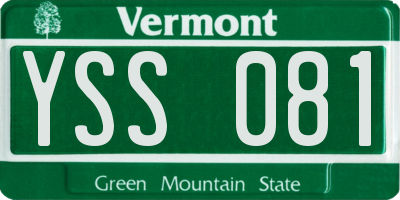 VT license plate YSS081
