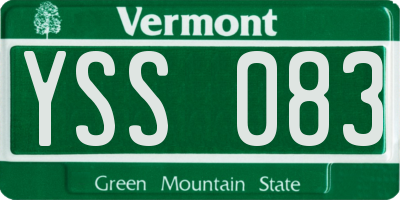 VT license plate YSS083