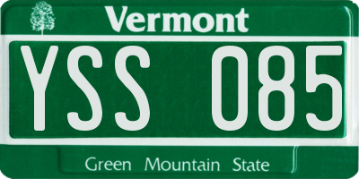 VT license plate YSS085