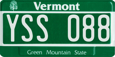 VT license plate YSS088