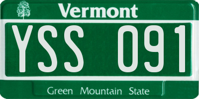 VT license plate YSS091