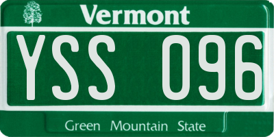 VT license plate YSS096
