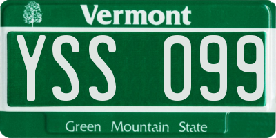 VT license plate YSS099