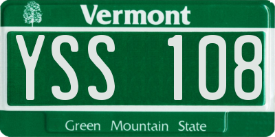 VT license plate YSS108