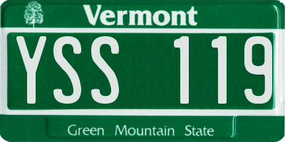 VT license plate YSS119