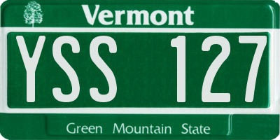 VT license plate YSS127
