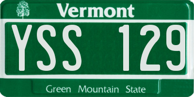 VT license plate YSS129