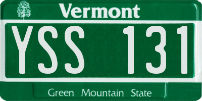 VT license plate YSS131