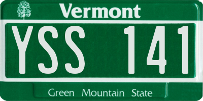 VT license plate YSS141