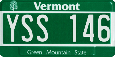 VT license plate YSS146