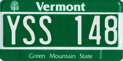 VT license plate YSS148