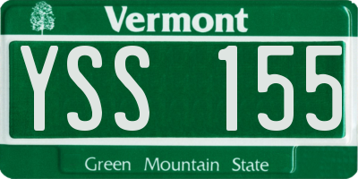 VT license plate YSS155