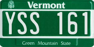 VT license plate YSS161