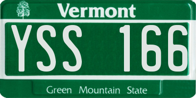 VT license plate YSS166