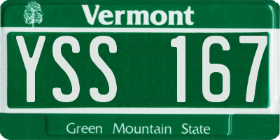 VT license plate YSS167