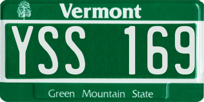VT license plate YSS169