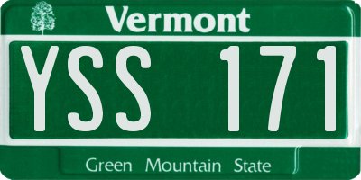 VT license plate YSS171