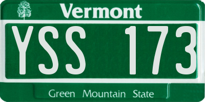 VT license plate YSS173