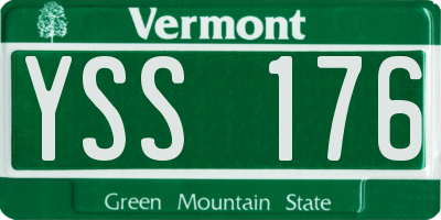 VT license plate YSS176