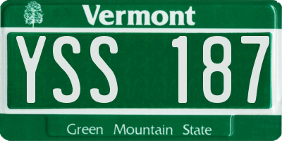 VT license plate YSS187