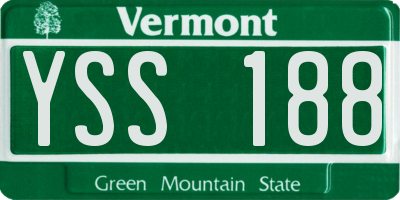 VT license plate YSS188