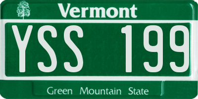 VT license plate YSS199
