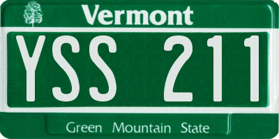 VT license plate YSS211