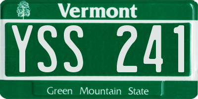 VT license plate YSS241