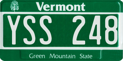 VT license plate YSS248