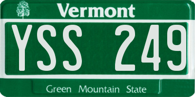 VT license plate YSS249
